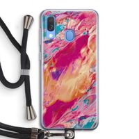 Pastel Echoes: Samsung Galaxy A40 Transparant Hoesje met koord