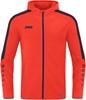 JAKO 6823D Jas Met Kap Power Dames - Flame/Marine - 42