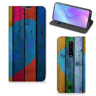 Xiaomi Mi 9T Pro Book | Wallet Case | Wood Heart - Cadeau voor je Vriend