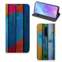 Xiaomi Mi 9T Pro Book | Wallet Case | Wood Heart - Cadeau voor je Vriend