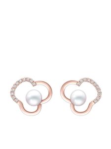 TASAKI boucles d'oreilles Chants en or rose à ornements