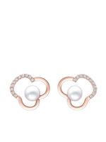 TASAKI boucles d'oreilles Chants en or rose à ornements