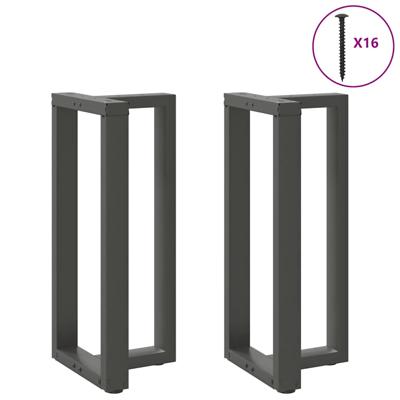 Bartafelpoten 2 st T-vormig 40x35x(90-91) cm staal antraciet