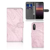 Sony Xperia 10 II | Bookcase | Marble Pink - Origineel Cadeau Vriendin | Portemonnee hoesje