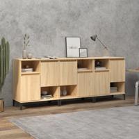 Dressoirs 3 st 60x35x70 cm bewerkt hout sonoma eikenkleurig