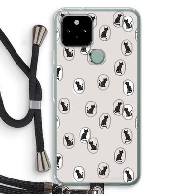 Miauw: Pixel 5 Transparant Hoesje met koord