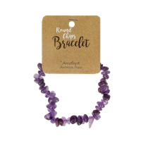 Steengoed Splitkralen armband amethyst op kaart 1 Stuks