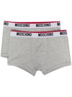 Moschino lot de boxers à ceinture à logo - Gris - thumbnail