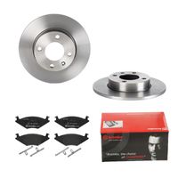 Remmenset, remschijf BREMBO, Remschijftype: Massief, Inbouwplaats: Vooras, u.a. für VW, Seat - thumbnail