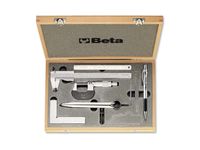 Beta 7-delige set meet- en aftekeninstrumenten (art. 1650, 1658/25, 1670, 1680C, 1682, 1688BC) in kistje 1685/C7 - 016850110