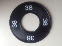 Maatring zwart/wit 38