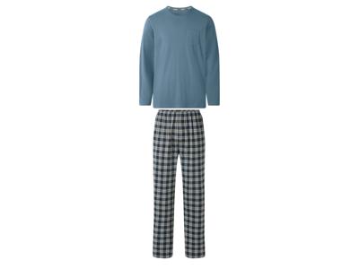 esmara Men Heren pyjama (Blauw/geruit, S)
