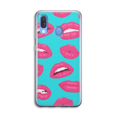 Bite my lip: Samsung Galaxy A40 Transparant Hoesje