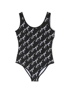 HUGO KIDS maillot de bain à logo all-over - Noir