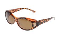 FitOfar overzetzonnebril bruin unisex met bruine lens Vz0007cb - thumbnail