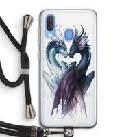 Yin Yang Dragons: Samsung Galaxy A40 Transparant Hoesje met koord