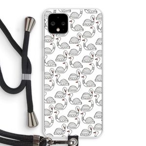 Zwanen: Pixel 4 XL Transparant Hoesje met koord