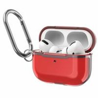 AirPods Pro / AirPods Pro 2 hoesje - TPU - Split series - Rood + Zwart (transparant) - thumbnail