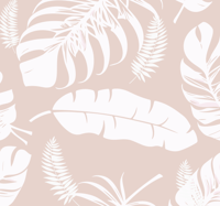 Bananen bladeren behang beige