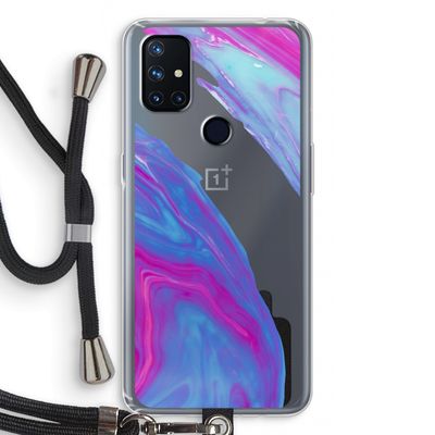 Zweverige regenboog: OnePlus Nord N10 5G Transparant Hoesje met koord