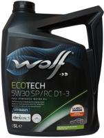 Wolf motorolie "ecotech sp/rc d1-3" motoroil 5w30 5l ecotech sp/rc d1-3