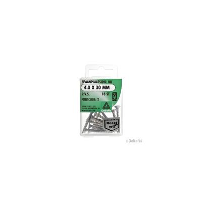 Spaanpl.schr. rvs 4.0x30mm 18st - Deltafix