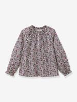 Blouse van Liberty Meadow-stof voor meisjes CYRILLUS rozen