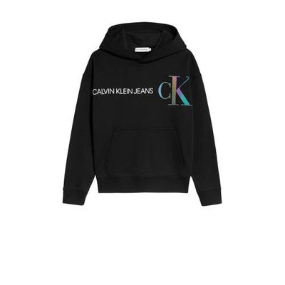 CALVIN KLEIN JEANS hoodie van biologisch katoen zwart/wit CALVIN KLEIN JEANS hoodie van biologisch katoen zwart/wit