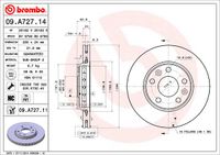 Remschijf BREMBO, Remschijftype: Binnen geventileerd, u.a. für Renault, Dacia, Nissan