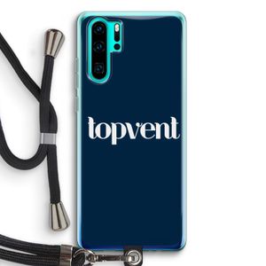 Topvent Navy: Huawei P30 Pro Transparant Hoesje met koord