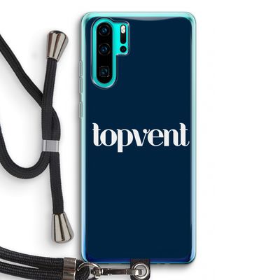 Topvent Navy: Huawei P30 Pro Transparant Hoesje met koord