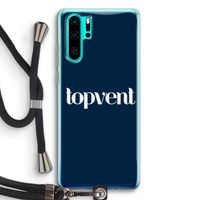 Topvent Navy: Huawei P30 Pro Transparant Hoesje met koord
