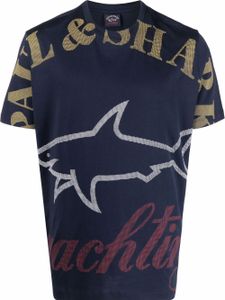 Paul & Shark t-shirt à logo imprimé - Bleu