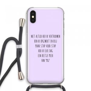Zelfvertrouwen: iPhone XS Max Transparant Hoesje met koord