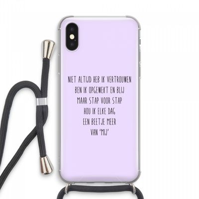 Zelfvertrouwen: iPhone XS Max Transparant Hoesje met koord