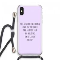 Zelfvertrouwen: iPhone XS Max Transparant Hoesje met koord