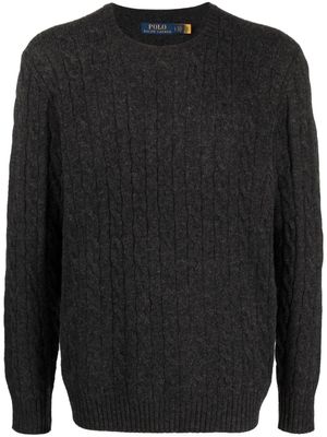 Polo Ralph Lauren pull en maille torsadée - Gris