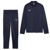 PUMA teamGOAL Trainingspak Full-Zip Kids Donkerblauw Wit - thumbnail