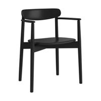 Bolia Merge eetkamerstoel met arm zwart gelakt eiken