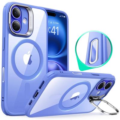 iPhone 16 Plus Classic Hybrid Magnetic Case (Camera Control, Stash Stand) - Clear Blue