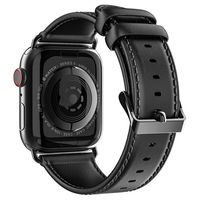 Dux Ducis Apple Watch Series Ultra 2/Ultra/9/8/SE (2022)/7/SE/6/5/4/3/2/1 Leren Band - 49mm/45mm/44mm/42mm - Zwart