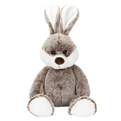 MBW Pluche konijn/haas - bruin - knuffel konijn - 22 cm - boerderij knuffeldier