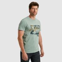 Pme Legend Ptss2508563 Short Sleeve R-neck Single Jersey Print T-shirts 5226 Silver Blue