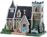 Lemax st. oswald&apos;s church verlicht kersthuisje Caddington Village 2025
