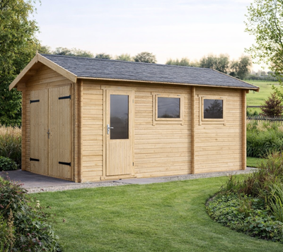 Interflex Garage 330x520 cm 40 mm vuren blank Interflex Garage 330x520 cm 40 mm vuren blank