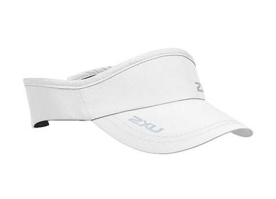 2XU Run Visor zonneklep wit