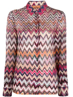 Missoni chemise à motif zig-zag - Noir