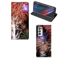 OPPO Find X3 Neo Hippe Standcase Vuurwerk - thumbnail