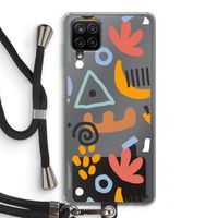 Abstract: Samsung Galaxy A12 Transparant Hoesje met koord