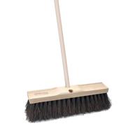 Straatbezem Bassin van hout - 50 cm - harde vezels - buitenbezem - Luxe kwaliteit - Steel 120 cm